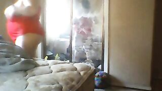 BBW dress up and strips for the camera