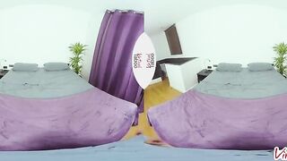 A hot mom and her daughter share the same huge virtual cock