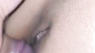 The guy masturbates his stepdaughter’s pussy with his cock in a steamy scene
