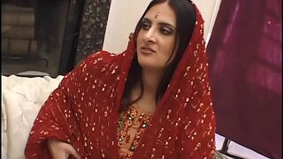 Cute indian girl is doing a