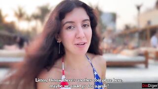 Beach Club Girl Picks Up a Guy and Fucks Him in a Public Locker Room