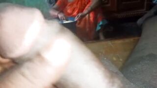 my hasband cock handjob with home