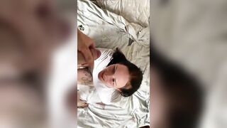 She kept saying "Don't record me" but couldn't stop smiling...