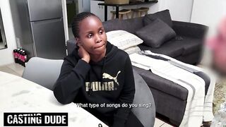 She said just a taste of something new... this shy BUSTY BLACK STUDENT got her TIGHT PUSSY STRETCHED