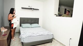 I discover my sensual Latina stepmother naked and she ends up fucking me for pleasure - LustHub