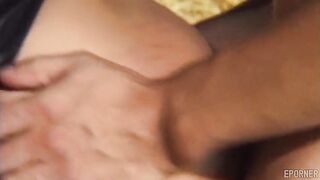 Brunette In Lingerie Sucks Off A