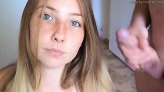German Babe Dirty Talk Gets Facial