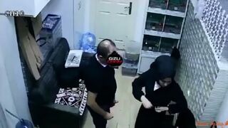 Hot Turkish Store Girl's Boobs Sucked By Manager & Giving