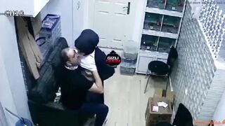 Hot Turkish Store Girl's Boobs Sucked By Manager & Giving
