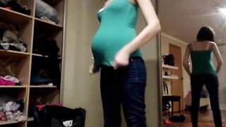 Fisting and webcam show with a pregnant teen