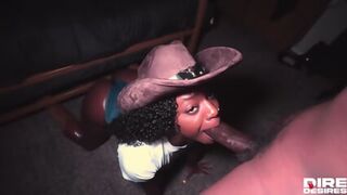 A man fucked a cowgirl properly, making her moan with pleasure