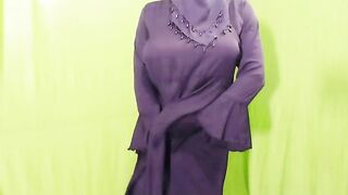 Indian beautiful hijabi muslim couple thirsty