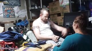 BBW MOM Fucks Dad in Store