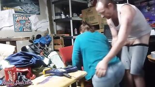 BBW MOM Fucks Dad in Store