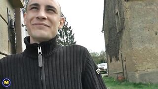 Skinny french MILF getting fucked in