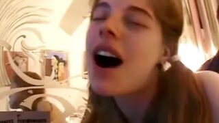 French amateur teen GF anal fuck