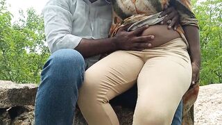 Outdoor sitting Fuck with step sister