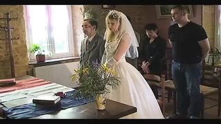 Horny French godmother gets gangbanged on