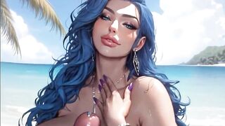 Ai Generated Hot Slut Swallows a