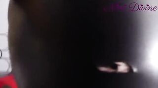 Stepmom's Huge Natural Ass Ripped Leggings