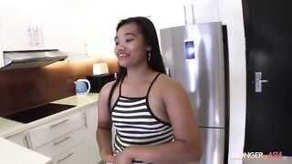 Desperate Filipino maid fucks boss to