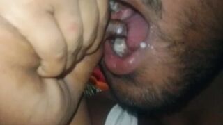 Indian - Wife breast milk sucking