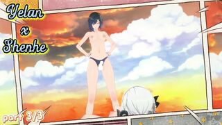 Yelan x Shenhe at the beach