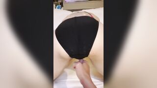 A married woman is filmed having sex while cosplaying in a competitive swimsuit.
