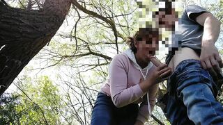 Russian couple in a public park
