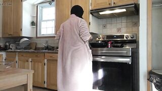 Submissive Stepmom In Hijab Creampied By