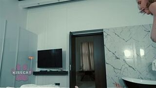 Jessie Ames Caught Riding Her New Step Dad by Jealous Step Mom Who Joins In