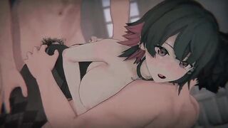 [Zenless Zone Zero] - Ellen Joe "SHARK TAIL SEIZED" (Bound Shark Maid & POV Sandwich DP) (2K/60FPS) | (Shark Maid Understand)