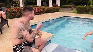 Her Friend Got Jealous When She Saw Her With Two Huge Cocks in the Pool